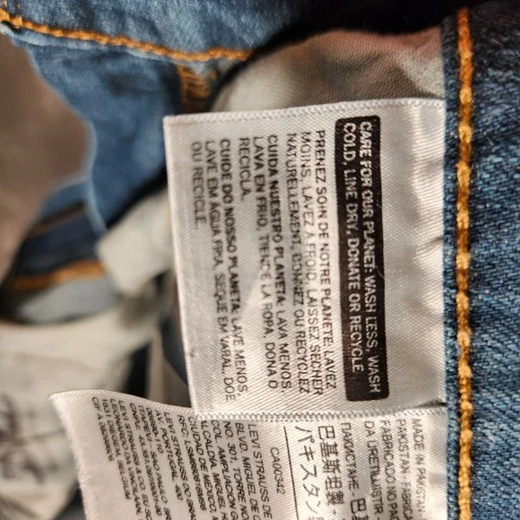 Levi's 505 Jeans Men's‎ 33X30 Blue Straight Regular Fit - Picture 8 of 16